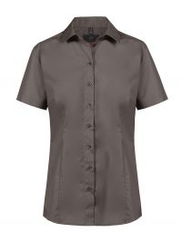 Kurzarm Bluse in Taupe für Damen
